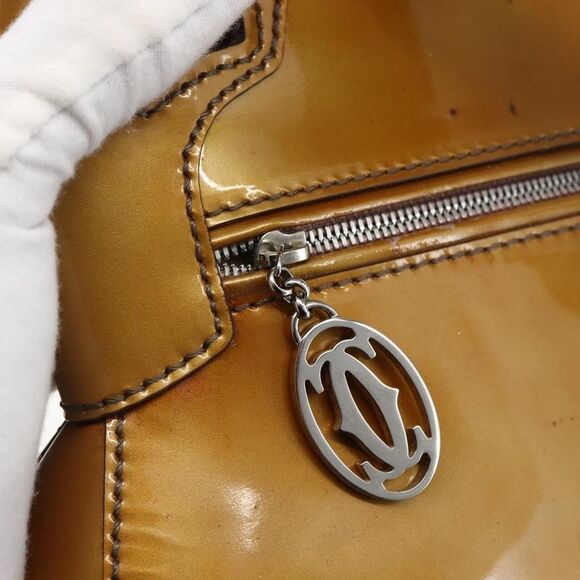 Cartier Marcello Handbag Patent Leather Yellow Patent_Leather Handbag - Picture 13 of 16
